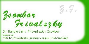 zsombor frivalszky business card